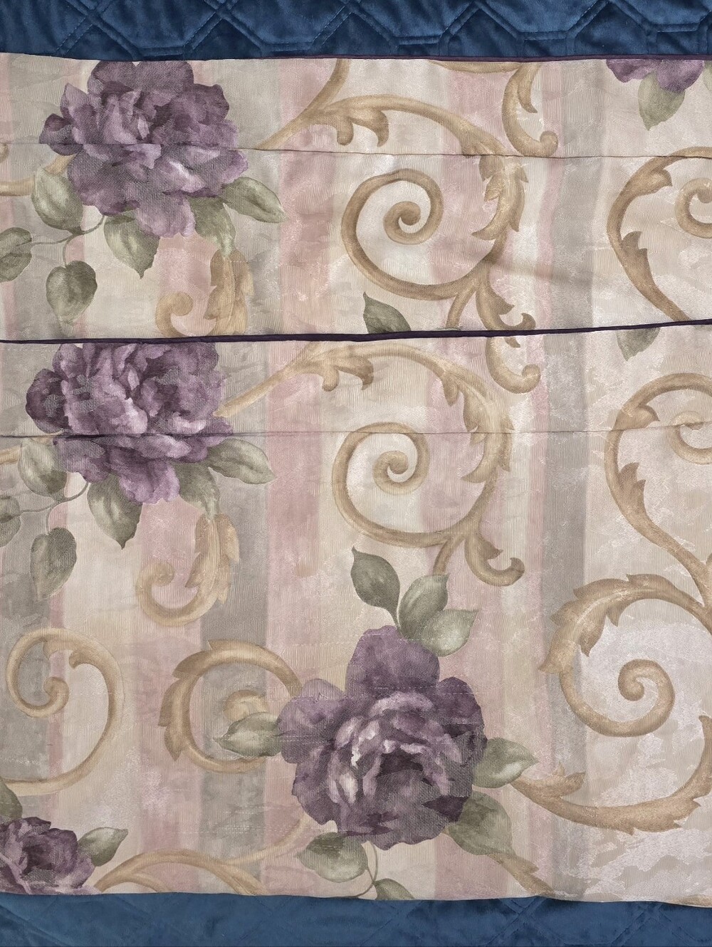 Set Of 2 Croscill Chambord Cassis Standard Pillow Shams Amethyst Gold Green Rose